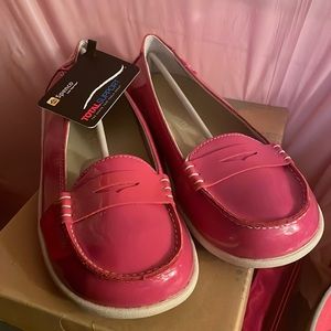 Spenco Total Support Siesta Berry Penny Patent Leather Shoes.Size 10W.NIB🔺FIRM
